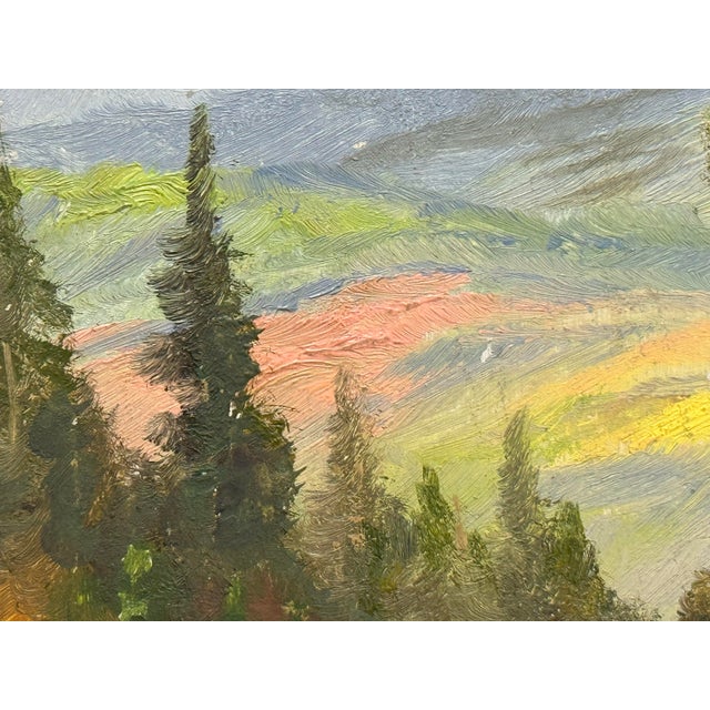 Framed Oil Painting of Mountain Landscape, Vintage For Sale In San Francisco - Image 6 of 12