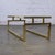 Late 20th Century Modern Coffee Table Brass Toned Anodized Aluminum Frame With a Glass Inset Top For Sale - Image 9 of 18