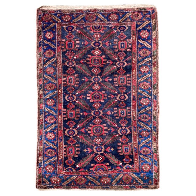 Kurdish Blue Rug, 1890s For Sale - Image 14 of 14