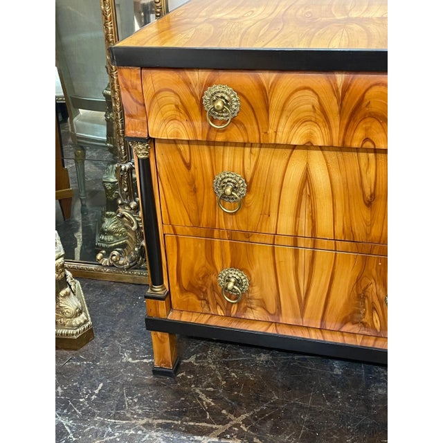 Exceptional 19th century Austrian Biedermeier style black walnut commode. Featuring a gorgeous, polished finish, ebonized...