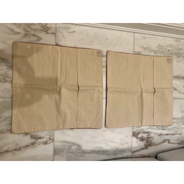 1990s 1990s Floral Embroidered Pillow Covers- a Pair For Sale - Image 5 of 6