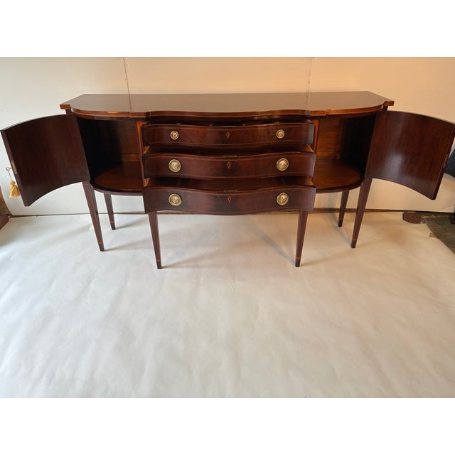 Bench Made Mahogany Inlayed Sideboard For Sale - Image 11 of 15