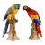 Antique Victorian Ceramic Macaw Parrots Birds German Dresden Saxe Porcelain Animal Figurine - a Pair For Sale
