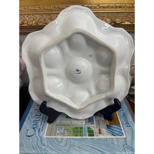 Early 20th Century Antique French Majolica Oyster Plate For Sale - Image 5 of 5