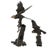 This oversized bronze eagle sculpture presents a powerful wildlife composition, featuring a large eagle perched...