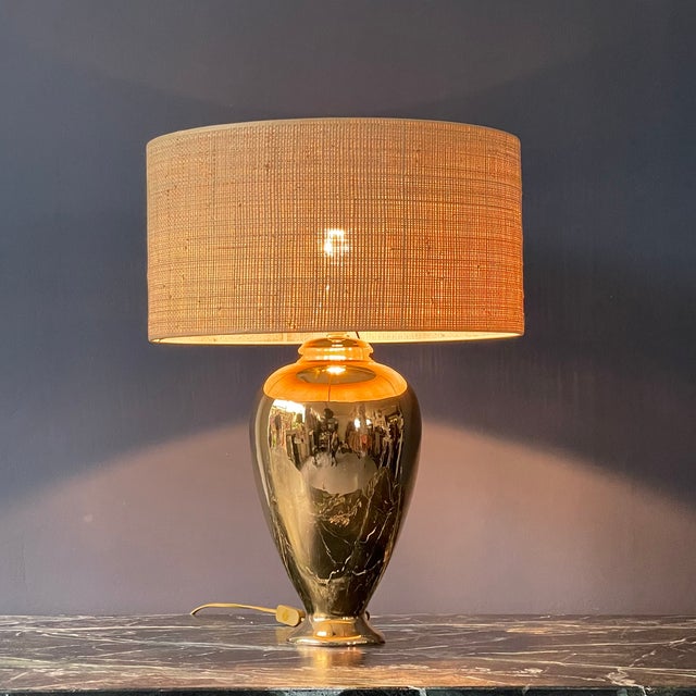 Golden Table Lamp For Sale - Image 9 of 12