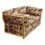Rare Vintage 1980s Rattan and Bamboo Loveseat Sofa in the Style of Gervasoni With Original Upholstery For Sale