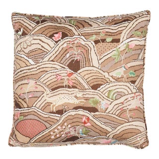 Schumacher Rolling Hills 18" Pillow in Mocha For Sale