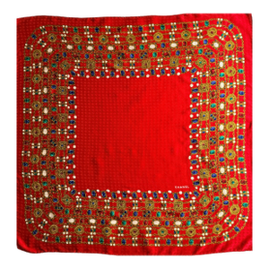 Chanel Jewelry Gripoix Silk Scarf 1980