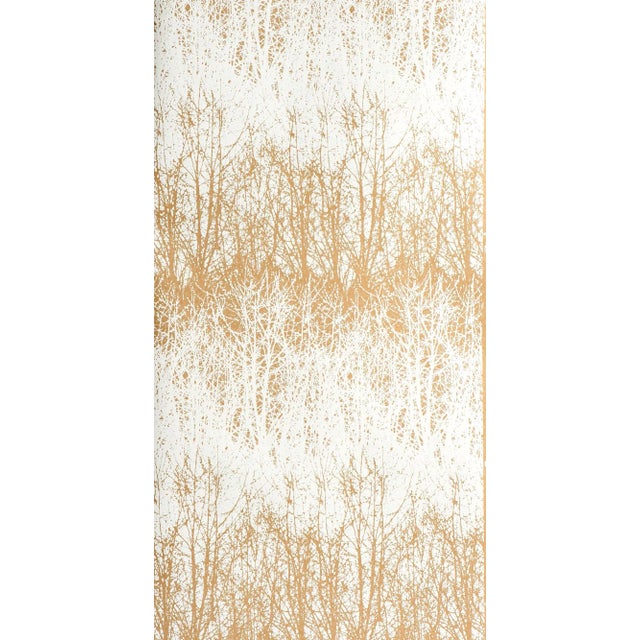 Schumacher Schumacher x Vera Neumann Birches Wallpaper in Tan (9 Yards) For Sale - Image 4 of 5