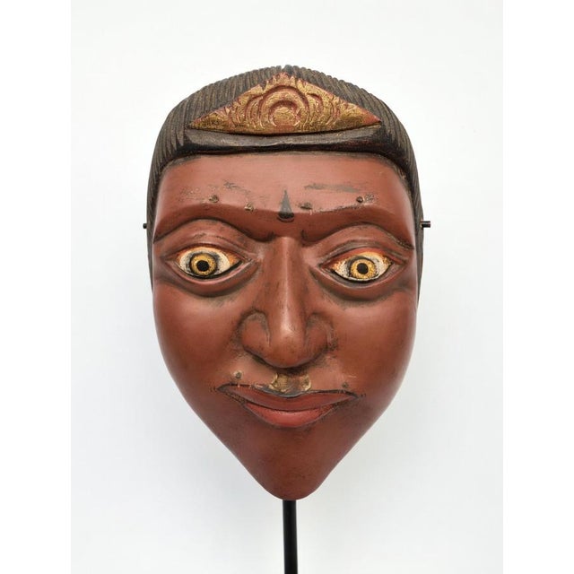 1950s Balinese Mask on Steel Base, 1950s For Sale - Image 5 of 6