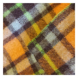 Vintage Plaid Camp Blanket For Sale