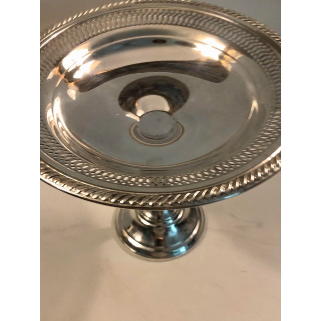 This elegant 1940s FB Roger’s Silver Pierced Compote Candy Dish will look amazing filled with mints to greet your guests...