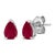 Envision the allure of glimmering ruby isles each time you adorn these exquisite solitaire stud earrings, featuring pear-...