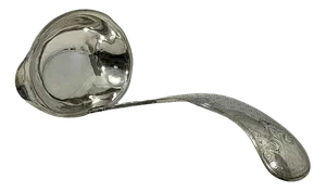 Dutch Silver Serving Sauce Spoon by Jan De Groot, 1871