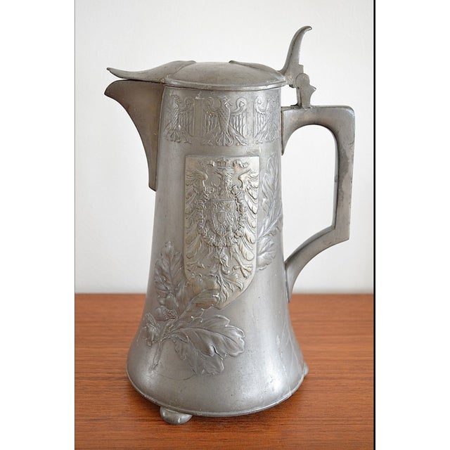 Pewter Ceremonial Jug with Berlin Coat of Arms from Kayser, 1900s For Sale - Image 4 of 14