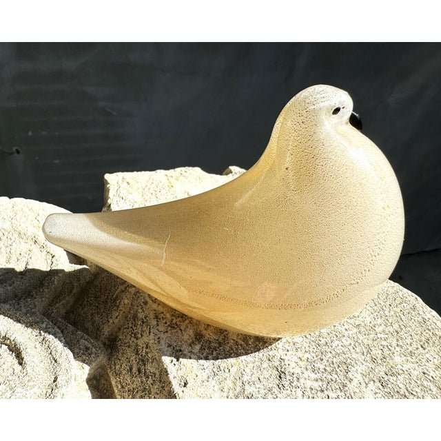 Venice Pigeon Figurine in Golden Glass from Barovier & Toso, 1950s For Sale - Image 4 of 18