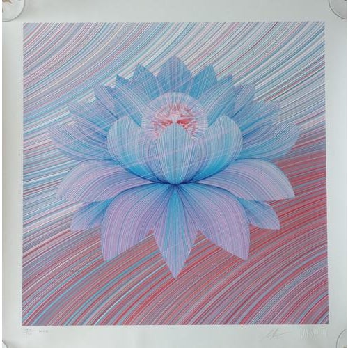 Shepard Fairey (Obey) Unity - Obey Flower Hand-drawn 5-color screen print On Somerset Radiant White 410 g/m² Signed by...