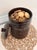 Charming vintage Mar-Crest oven-proof stoneware cookie jar in rich glossy brown glaze with embossed “Cookies” lettering...