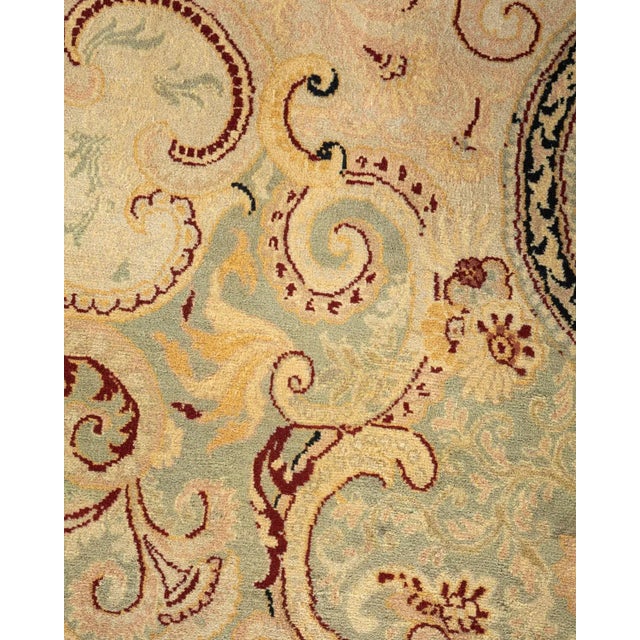 Traditional Mogul, One-of-a-Kind Hand-Knotted Area Rug in Ivory, 8' 1" x 10' 5" For Sale - Image 3 of 8