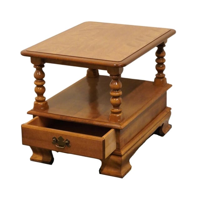 Ethan Allen Solid Hard Rock Maple Colonial Early American Style 20" Accent End Table 10-8654p For Sale In Kansas City - Image 6 of 12