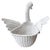Mario Torres 1970s Monumental White Wicker Swan Basket or Planter, Palm Beach Style For Sale - Image 4 of 8
