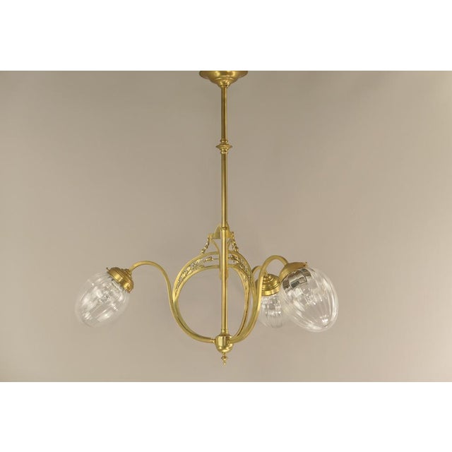 Viennese Art Nouveau Chandelier, Austria, 1910s For Sale - Image 11 of 14
