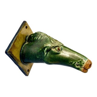 Ceramic Pottery Horse Wall Sculpture Attributed to 9 Pines Art Isupov For Sale