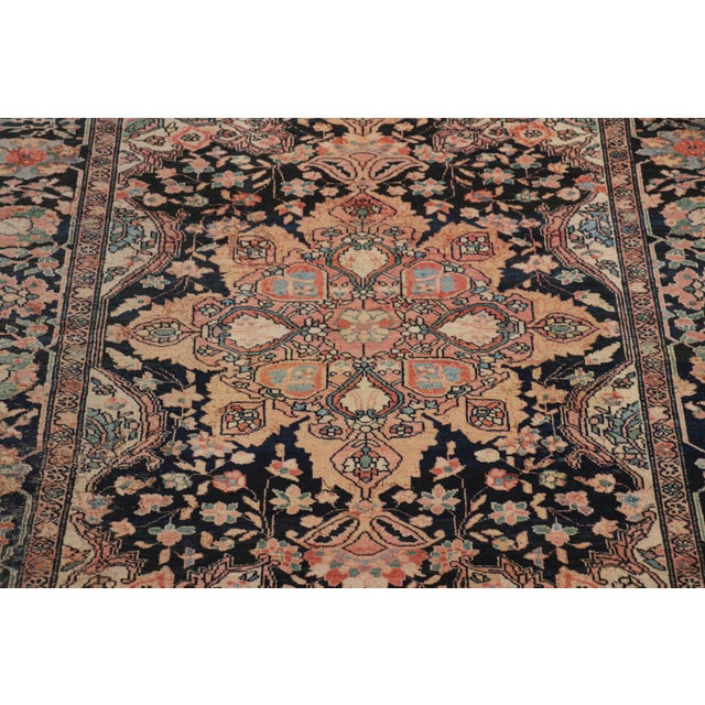 Traditional Antique Farahan Persian Rug With Colorful Floral Medallion, From Rug & Kilim For Sale - Image 3 of 8