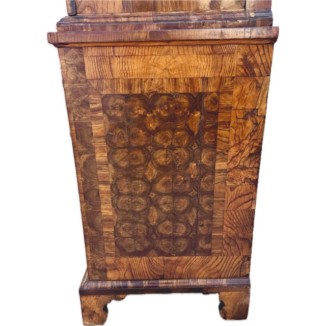 Fine William and Mary Oyster Veneer Cabinet on Chest For Sale - Image 4 of 11