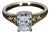 2.1ct Igi Certified Lab-Grown Cushion-Cut Diamond Ring in 14k Yellow Gold Size 7 For Sale