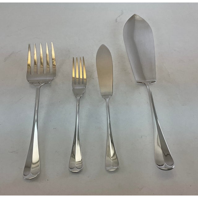 1980s A Set of Fish Fish Eaters & Fish Servers, 26 Pieces, Rattail For Sale - Image 10 of 16