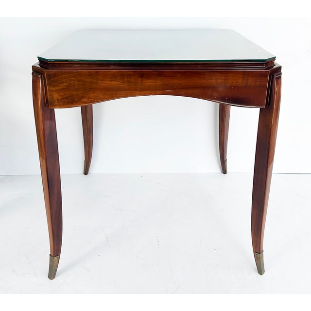 Art Deco French Art Deco Flip-Top Mahogany Game Table, Porteneuve Attributed, Circa 1940s For Sale - Image 3 of 13