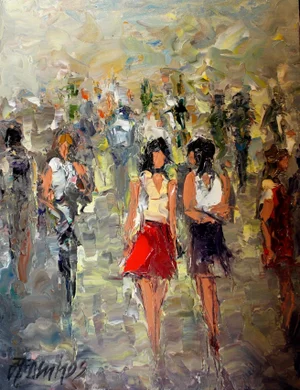 "Boardwalk" Oil Painting by Andre Dluhos
