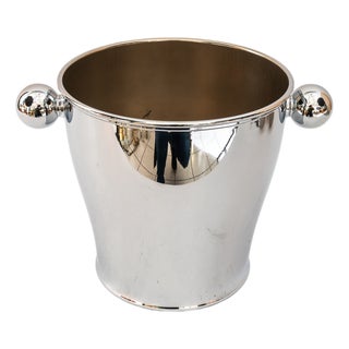 Nickel-Plated Champagne Bucket, Italy, 1920s For Sale