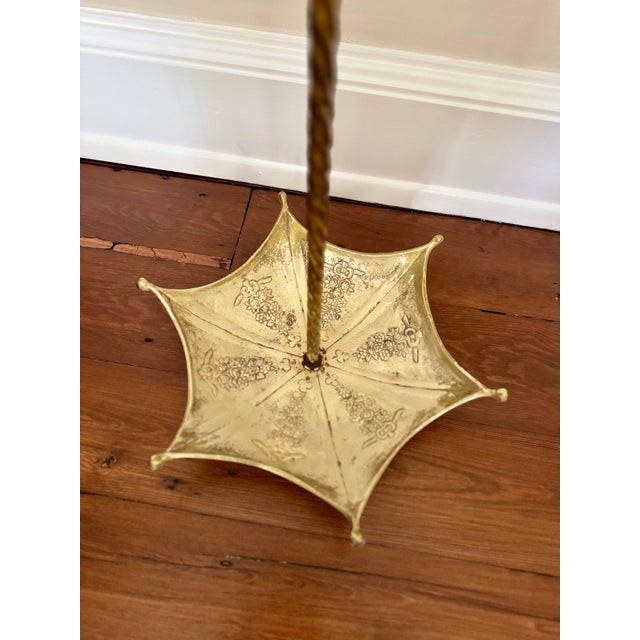 Vintage Brass Umbrella or Cane Stand For Sale - Image 10 of 12