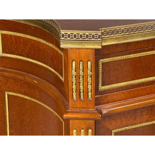 Wood Maison Jansen, Russian Neoclassical Style, Large Cabinets, Mahogany, Bronze For Sale - Image 7 of 9