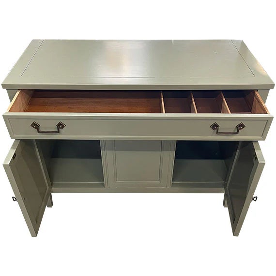 46" Finished 2 Door 1 Drawer Vintage Buffet For Sale - Image 4 of 4