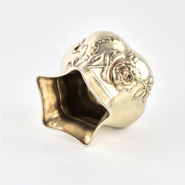 Silver Vase in the Form of a Tied Bag For Sale - Image 4 of 7
