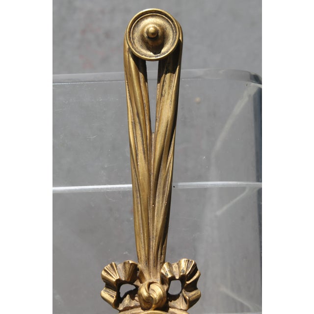 Neoclassical C1913 e.f. Caldwell Bronze/ Mirror & Draped Swag Neoclassic Wall Sconces a - Pair For Sale - Image 3 of 11