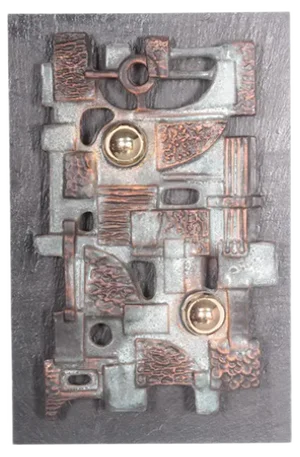 Vintage Brutalist Wall Light Sculpture