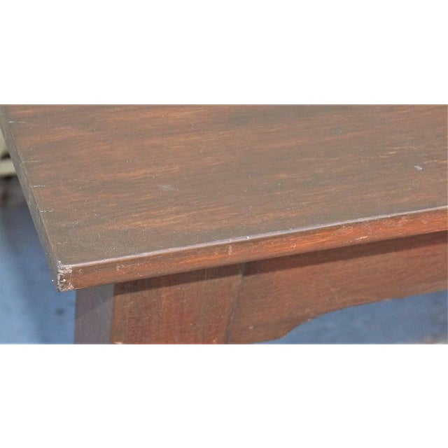 1930s Work Table With Industrial Wheels For Sale - Image 4 of 6