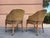 Wood McGuire San Francisco Rattan & Cane Toboggan Dining Armchairs on Casters - Pair For Sale - Image 7 of 12