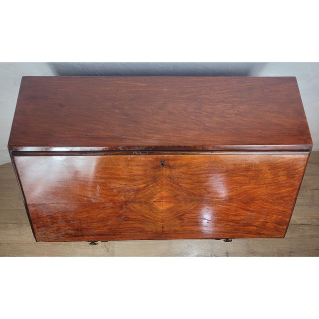 Vintage Secretaire in Teak and Leather, 1930s For Sale - Image 13 of 18