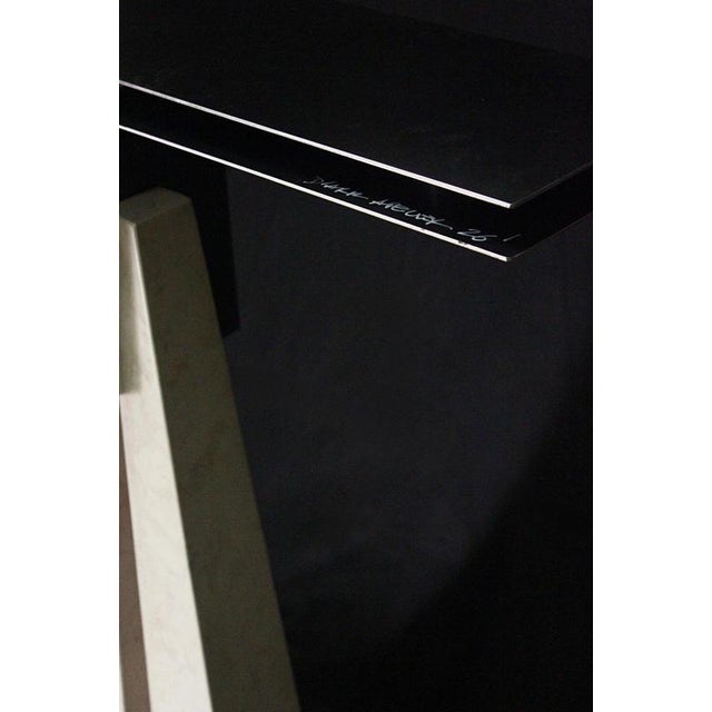 Prisma Console Table in Trani Marble & Curved Iron by D´ARK Atelier For Sale - Image 10 of 11