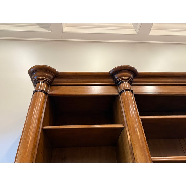 Early 21st Century Century Furniture Traditional European Style Pecan Wood Finish Entertainment Center For Sale - Image 5 of 12