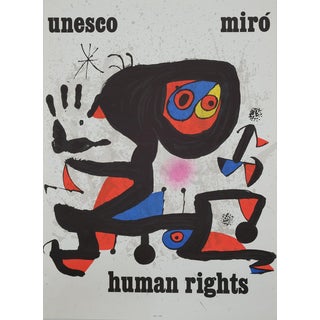 Joan Miro, UNESCO Human Rights Poster, Lithograph For Sale