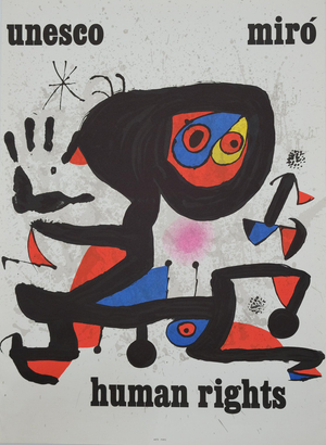 Joan Miro, UNESCO Human Rights Poster, Lithograph
