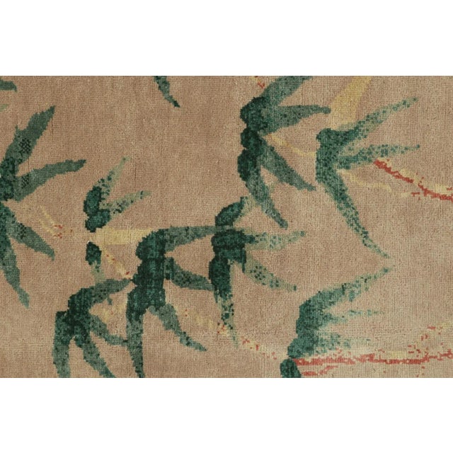 Rug & Kilim’s Chinese Art Deco Style Rug With Bamboo Floral Patterns For Sale In New York - Image 6 of 7
