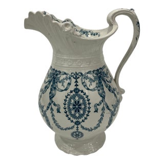 Antique English Ironstone Pitcher For Sale